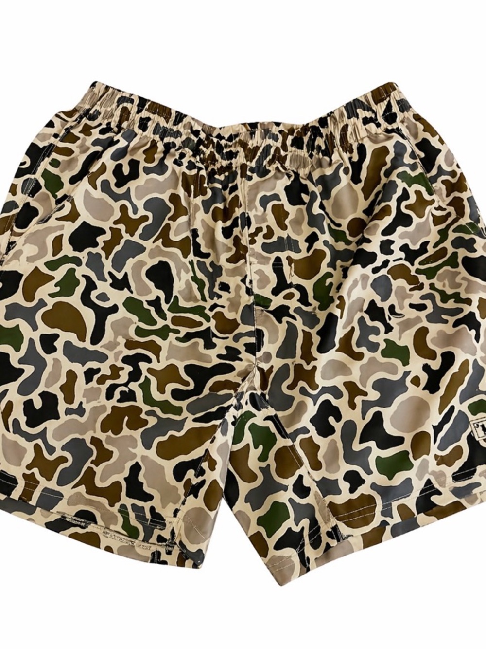 Men's Camouflage Shorts - Beige Green Camo